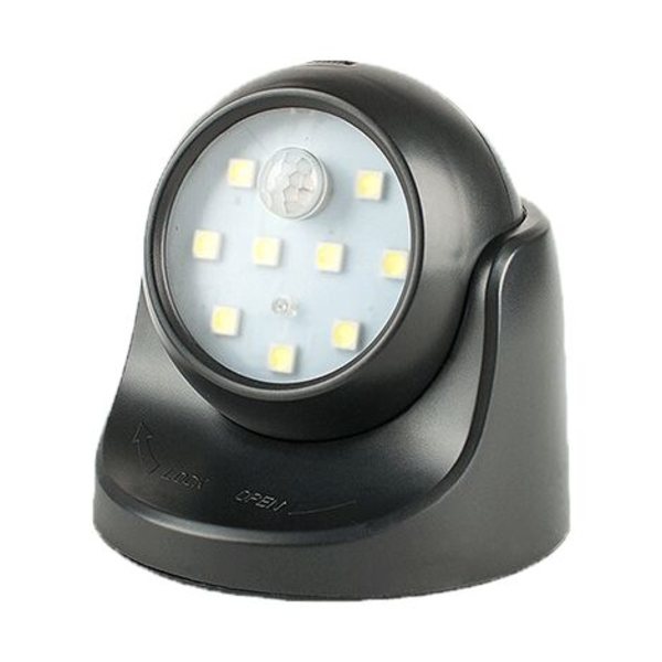 Vägglampa utomhus med rörelsedetektor | 1000 Lumen LED utomhusbelysning | Batteridriven sladdlös belysning | 360 grader
