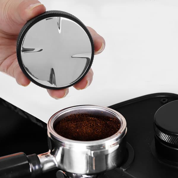 Anti-Slip Kaffetamper i Rustfrit Stål til Kommerciel Brug (58mm, Sort)