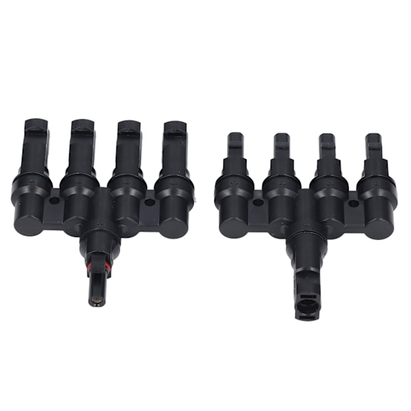 4 i 1 T-gren Solcelleforbindelse Han Hun Kabel Splitter Adapter 50A Messing