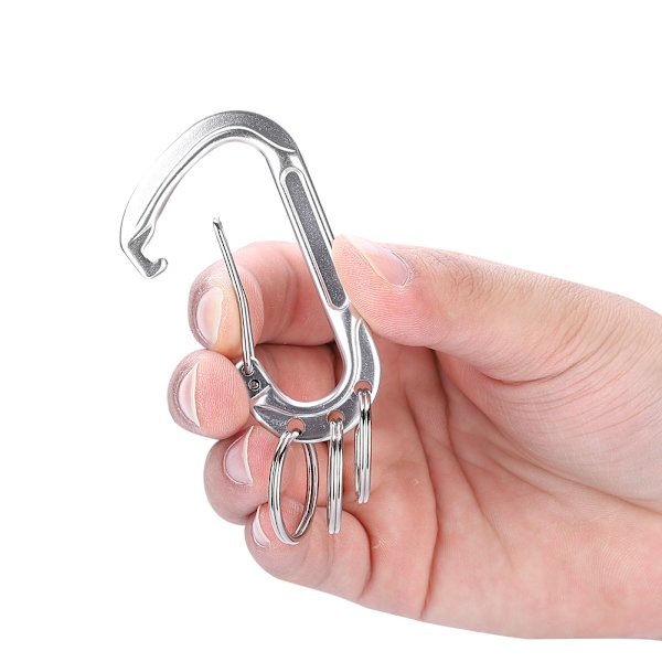 Aluminiumlegering karbinhake Mountaineering Lock D Spänne - Silver