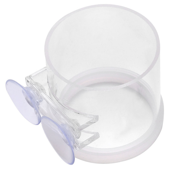 Akryl Transparent Fiskmatningsring Sugkopp Akvariefoder