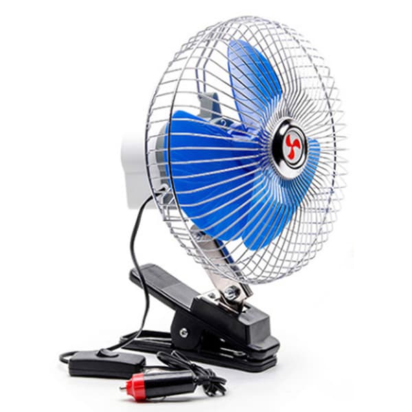 12V 8in Roterende Bilventilator Kraftig Stille Køretøjsclipsventilator med Cigarettænder til Lastbil Autocamper Båd
