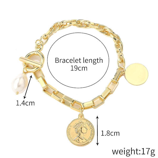 Armband Vintage guld färg mode smycken B2406 S2009-21