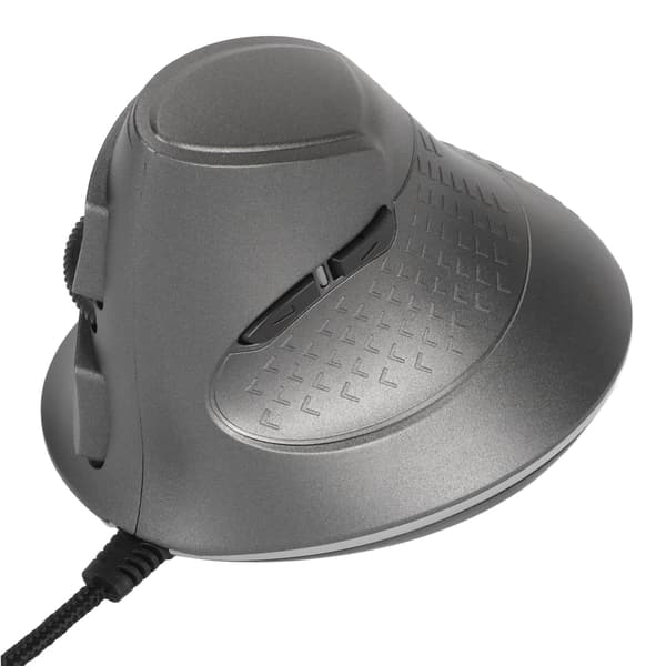 Vertikal Gaming Mus 7 Programmerbare RGB Knapper 11 Lystilstande Justerbar DPI Kablet Ergonomisk Grå