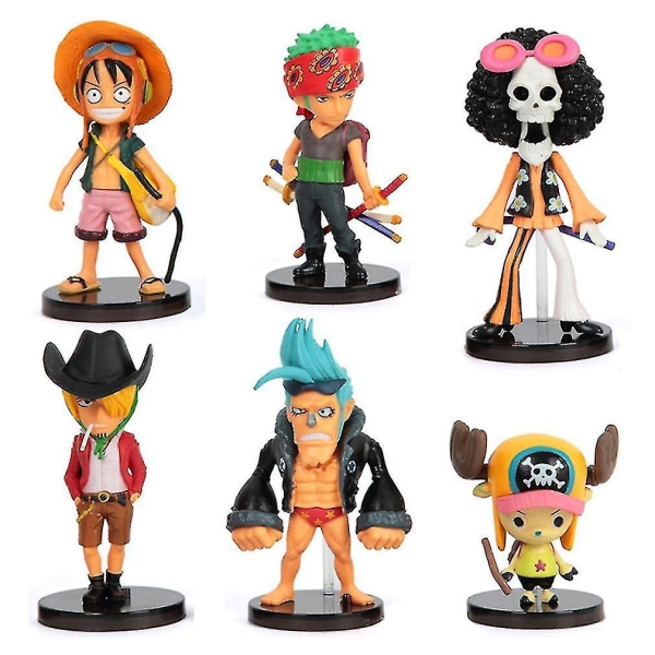 6 stk Figursæt One Piece Zoro Toy Doll Anime Collection