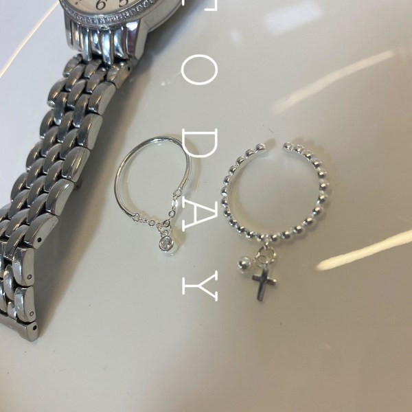 Ring Cross S925 hopea muotikorut Ac5181 2