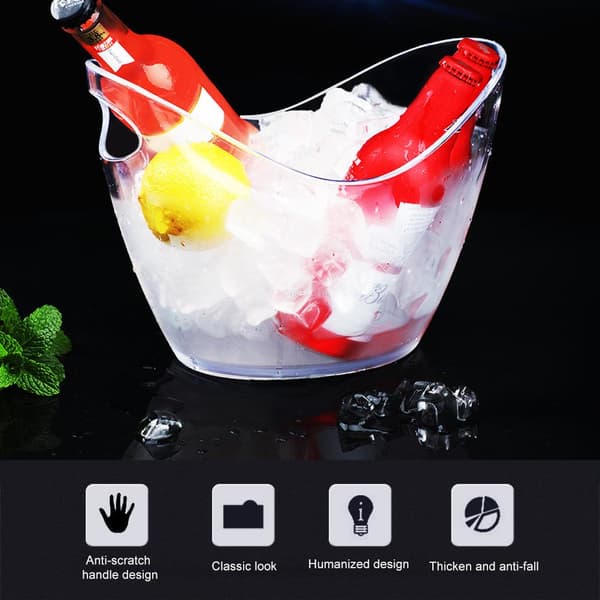 4L Klar Plastik Ispand til Vin Champagne Ølflasker