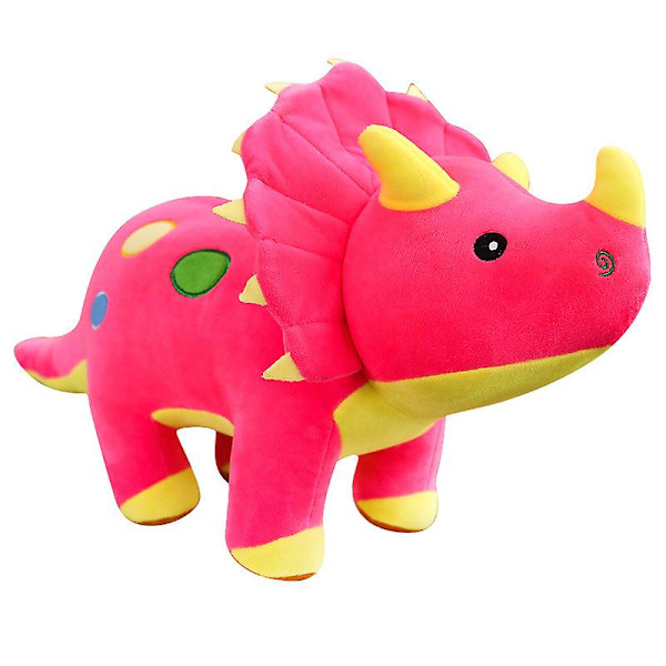 Figur, mjuk leksak, Triceratops Rosa 40cm