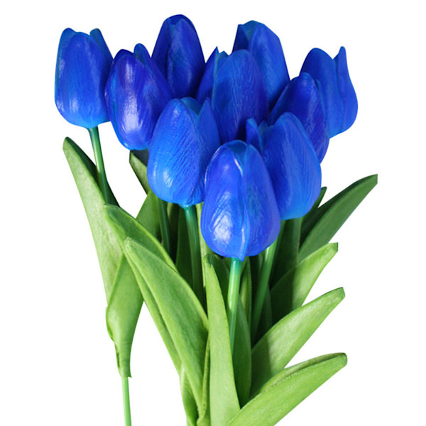 (Mørkeblå) Simuleret PU tulipan kunstig dekorativ blomst