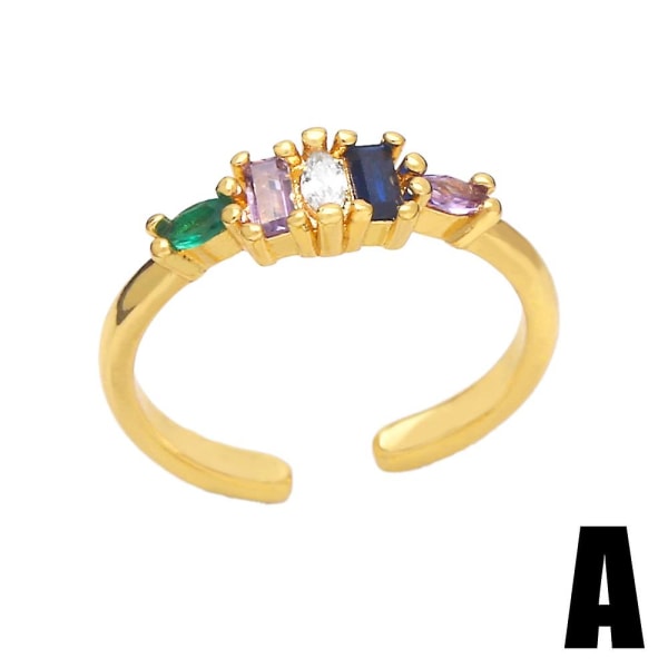Ring Vintage Zircon Uregelmæssig modesmykker Ac9705