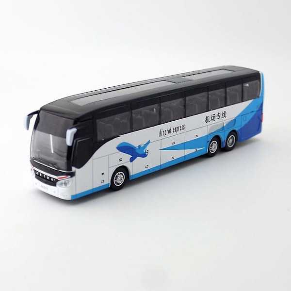 1:32 Skala Setra S 431 Dt Bus Sightseeing Legetøjsbil Porswon Diecast Model Træk tilbage Lyd og lys Uddannelseskollektion Gift Kid