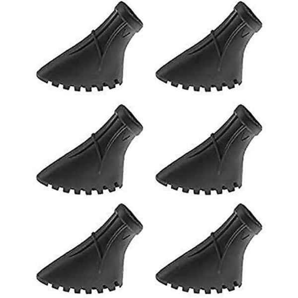 6 st/3 par paket Nordic Walking Asfalt Trekking Pole Pads med gummihylsa för asfalt och sten