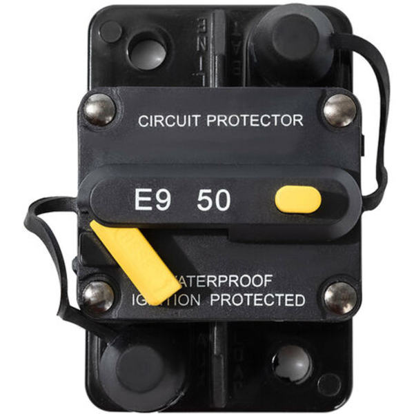 50 Amp strømafbryder Strømafbryder med manuelle kontakter DC 12V-48V, vandtæt (50A)