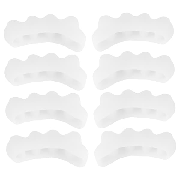 4 par silikongel tåskillere Smertelindring Ortopedisk verktøy Hvit Medium størrelse