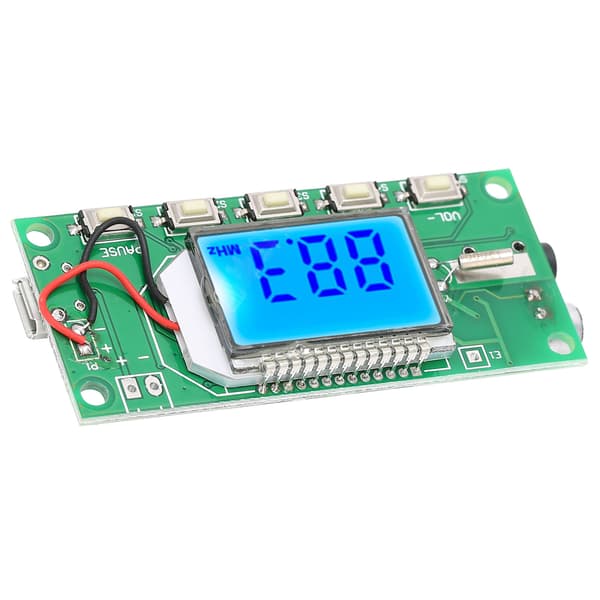 FM-sendermodul Digital Stereo Frekvensmodulation LCD-skærm 87-108MHz 3-5V