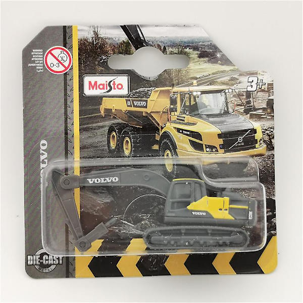 Maisto Diecast 1:64 Scale 3in Mini Metal Volvo Rakennusajoneuvot Malliauto Kippiauto Kaivinkone Leluauto lapsille Keräyslahja