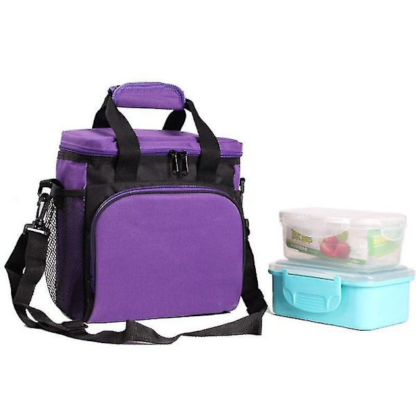 Cooler Box Picnic Bpa Free Food -luokan vuotamaton eristetty lounaskassi kaksoislaukussa miehille, naisille