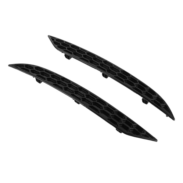2st Blanksvart Bakre Stötfångarreflektor Honeycomb Delete Set Passar MK7.5 GTD R 2017-2020