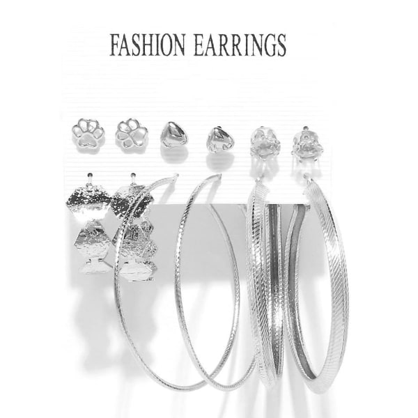 Örhängen Set Hoop Stud Modesmycken B2037 F13250
