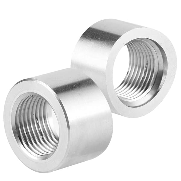 2 stk Oksygensensor Spacer Rustfritt Stål SS304 M18 x 1.5 Innvendig Gjenge Riflet O2 Sensor Tilbehør