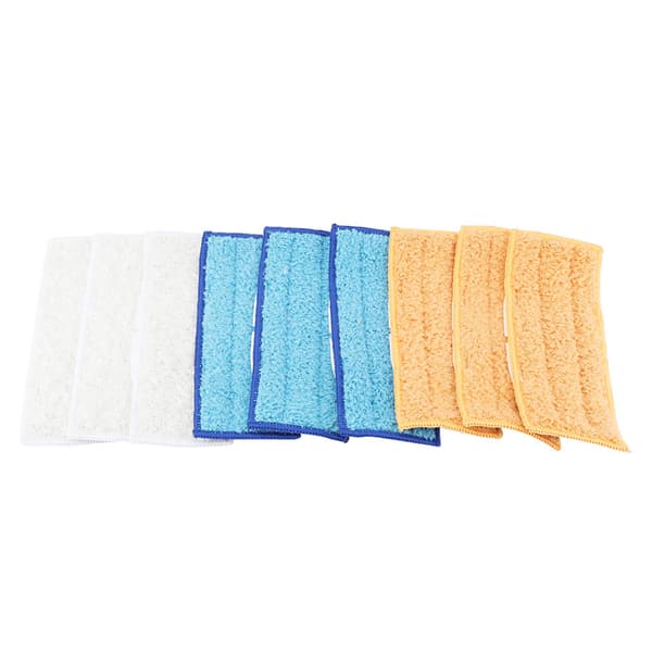 9 Vaskbare Mikrofiber Mopp Erstatningsputer Passer Flat Spray Mopp Sett