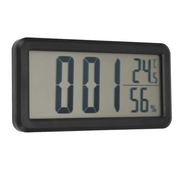Bærbart digitalt vækkeur med temperatur og luftfugtighed LCD-display Sort vægmontering Desktop elektronisk ur
