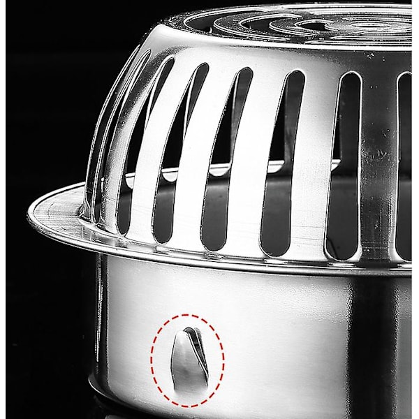 Golvbrunn i metall, plug-in typ, konvex (75 mm)