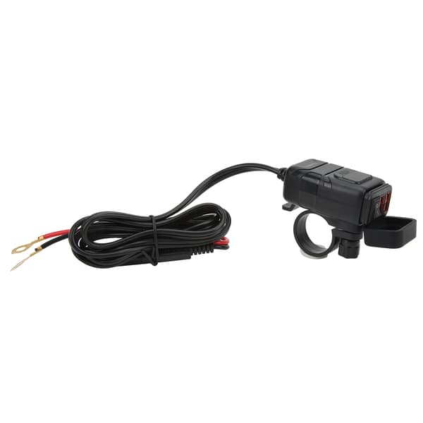 Vandtæt Motorcykel Dobbelt USB Oplader SAE til USB Adapter med Indbygget Voltmeter til Computer