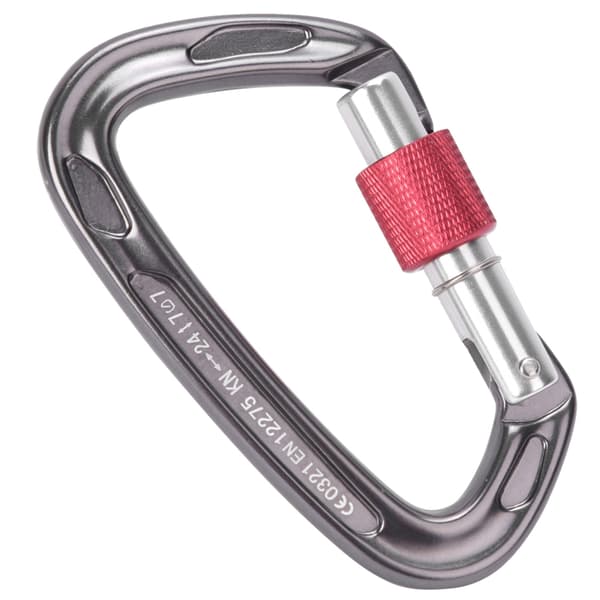 7075 Flygplansaluminium Master Lock Karabiner D-Ring Säkerhetsspänne Säkerhetsutrustning Växlar för utomhusklättring Campinggrå