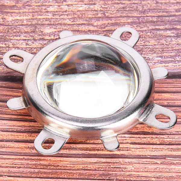 44mm Optisk Glaslins 50mm Reflektor Kollimator Kopp Snabbmontering för 20-100W LED-ljus 60 Grader