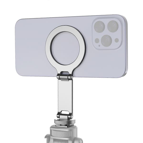 Magnetisk telefonholder med hurtigudløsning, foldbart design og koldskoadapter til rejsefotografering, grå Gray