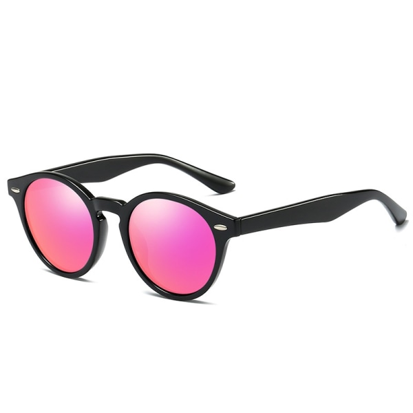 Polariserade färgglada solglasögon för män och kvinnor Bright black frame purple powder