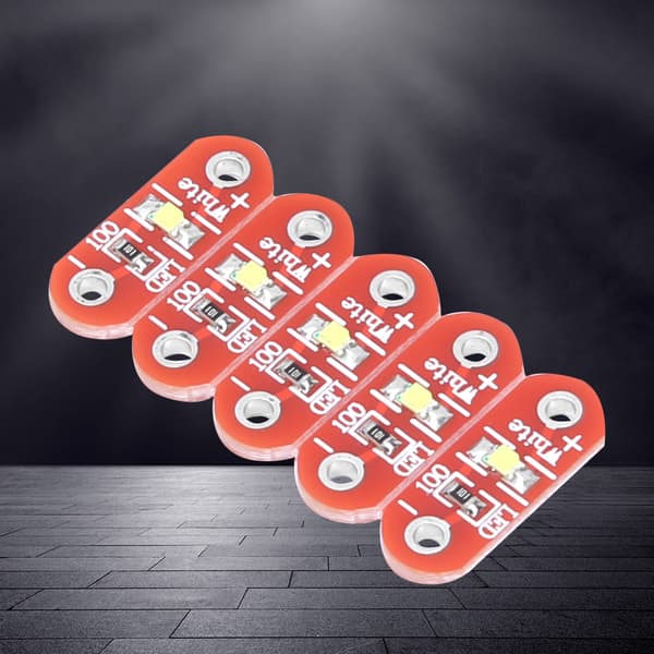 50 stk. LilyPad LED-modul Hvit Bærbar Overflatemontering DIY-sett for Arduino 3V til 5V