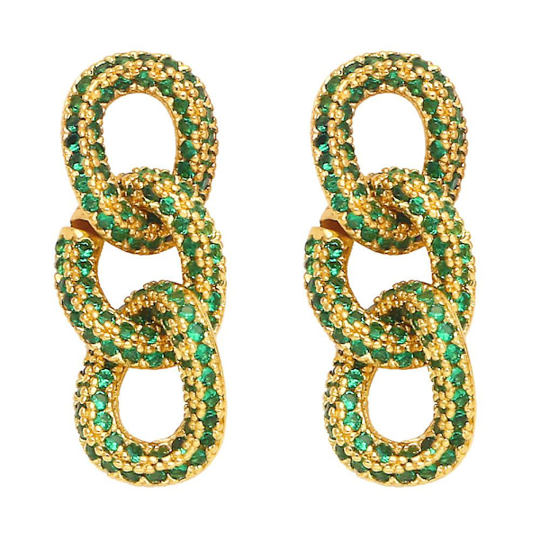 Örhängen Vintage Zircon Metallic Element Modesmycken Ac9595