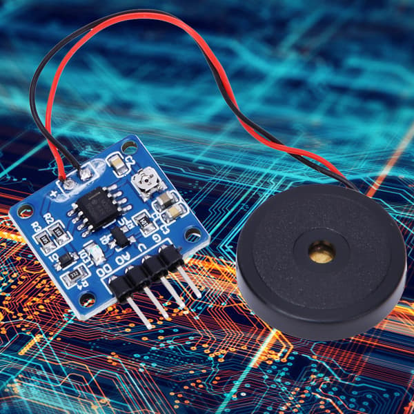 Piezoelektrisk vibrasjonssensor brytermodul 5.0V DC AD DO