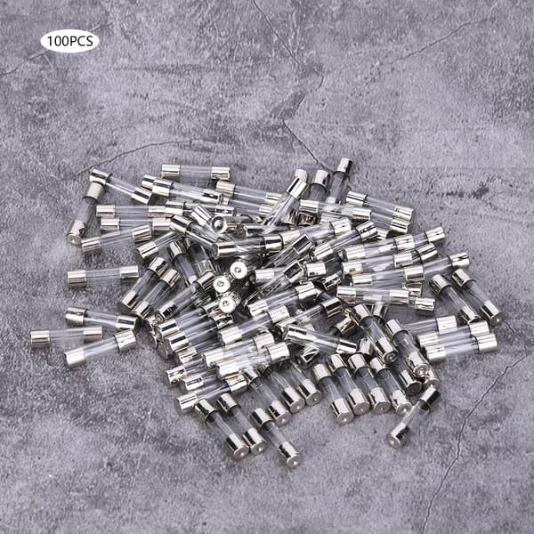 100 kpl 250 V lasiputkisulake 5x20 mm 5A nopea virtapiirin suojaus