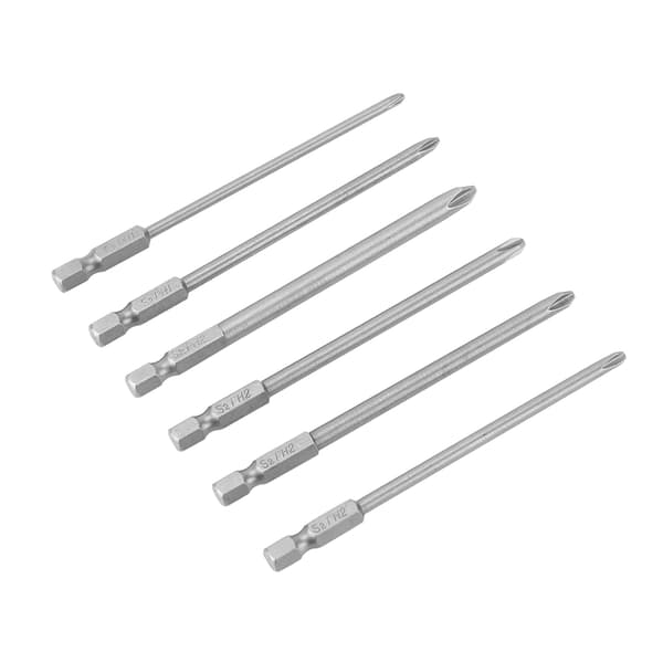 10 stk. S2 Stål Krydshoved PH1 PH2 Skruetrækkerbitsæt 1/4 tomme Hex Skaft 100 mm