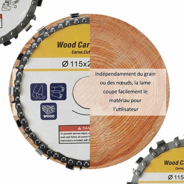 4,5 tums allt-i-ett skiva träbearbetningsskiva typ 125 vinkelslip kedjeskiva skärsågblad slitsad sågskiva lämplig