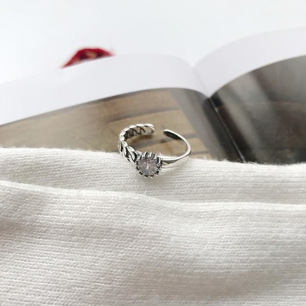 Ring Silver S925 Agat Modesmycken Ac7489 White