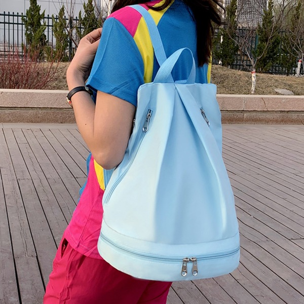 Gym Backpack Waterproof Backpack With Shoe Compartment blue