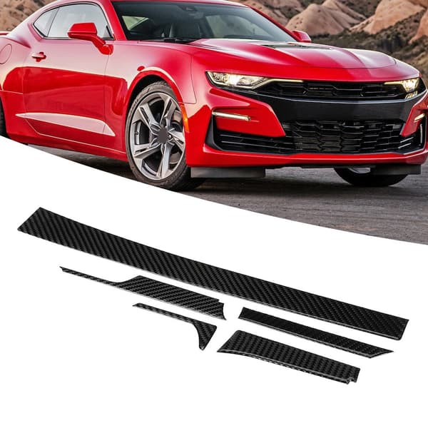Kolfiber Mittkonsol Trim Panel Vänsterstyrd för Chevrolet Camaro 2017 2019