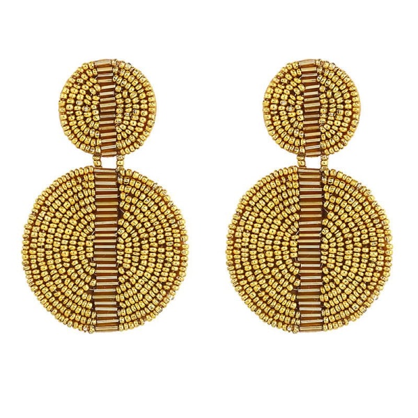 Örhängen Vintage Zircon Geometry Stud Modesmycken Ac8954 Gold Color