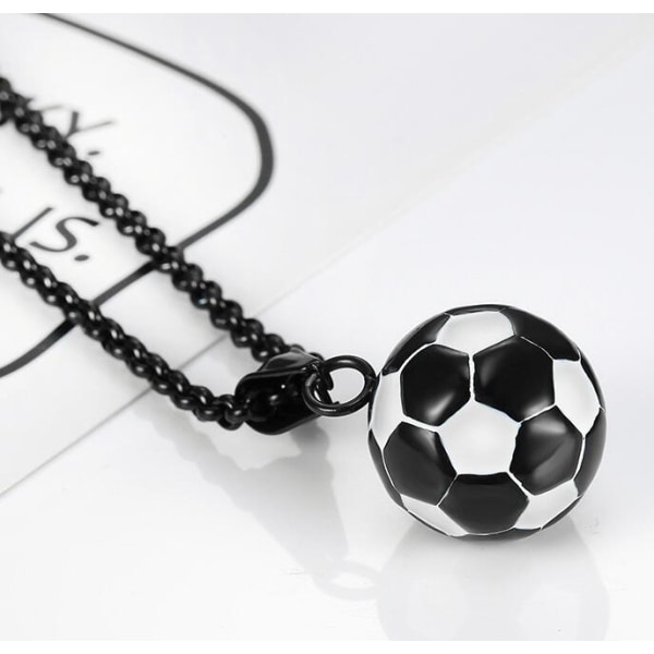 Guld fotboll hänge personlighet herrhalsband black