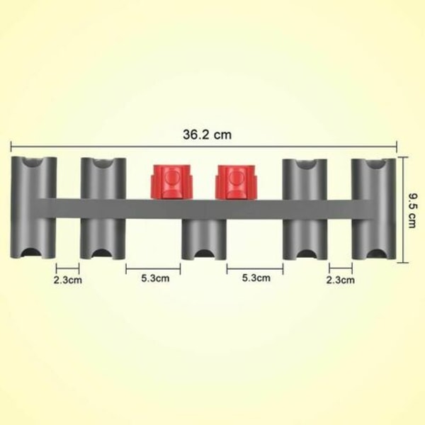 Tillbehör Väggmonteringsstation för Dyson V7 V8 V10 V11 V15 Dammsugare 9 förvaringsplatser Grå LYCXAMES