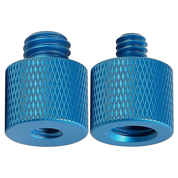 Ruuvisovitin 1/4&quot; Naaras - 3/8&quot; Mies, 3/8&quot; Naaras - 1/4&quot; Urosruuvi mikrofonitelineelle, kolmijalan ruuvikierreadapteri (sininen)