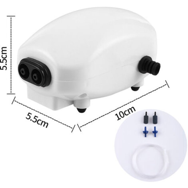 Vandtank luftpumpe, iltpumpe, akvarium iltpumpe, dobbelt kontrol bar pumpe
