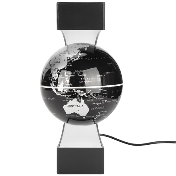 Flydende magnetisk levitationsglobus med LED-lys - C-formet base (US-stik, 100-240V)