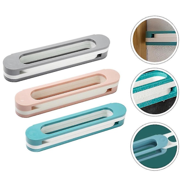 Tofflor Hylla Förvaring Plast Skohållare Vikbar Tofflor Rack.(rosa+blå+grå)(3st)