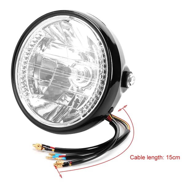 7' H4 Motorsykkel frontlys blinklys LED frontblinklys