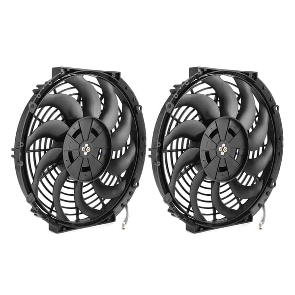 Kølerkøleventilator 12 tommer universal bilventilator elektrisk 80W 10 blade